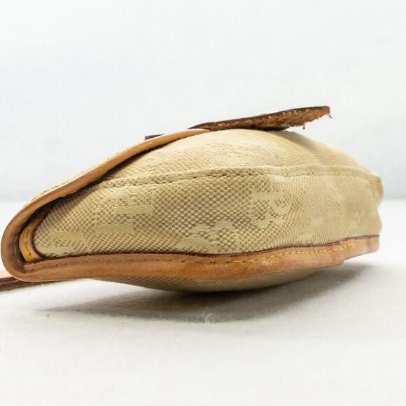 Womens Wristlet Vintage DOONEY & BOURKE Tan Signature Canvas Leather Made in USA - Picture 5 of 11